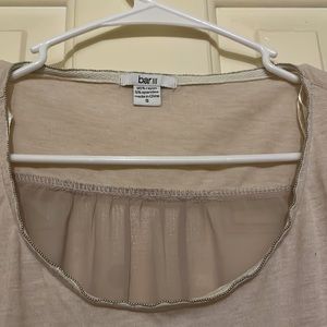 Bar III BEADED NECKLINE MESH top. Size small.